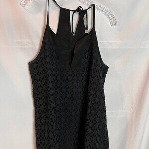Women's Black Athleta Sleeveless Tie neck Top Size S